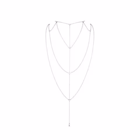Ланцюжок для спини Bijoux Indiscrets Magnifique Back and Cleavage Chain - Silver, прикраса для тіла