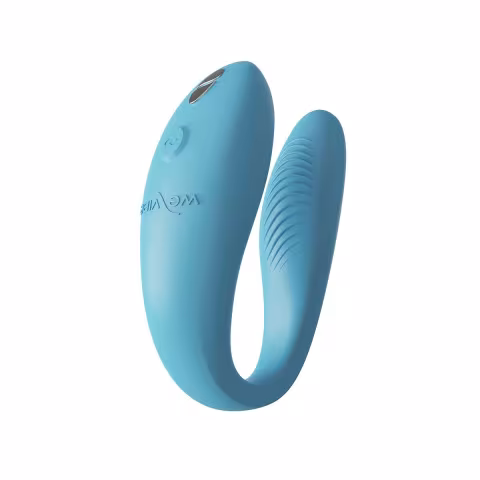 Смарт-вібратор для пар We-Vibe Sync GO Turquoise, тревел-кейс