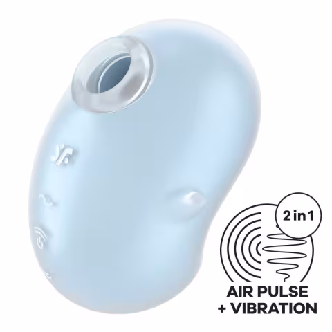 Вакуумний кліторальний стимулятор з вібрацією Satisfyer Cutie Ghost Blue