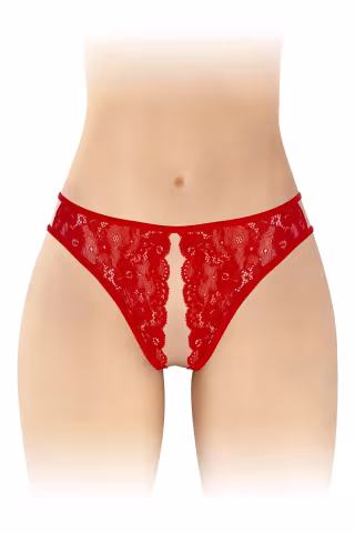 Трусики з відкритим доступом Fashion Secret Victoria Red, мереживо