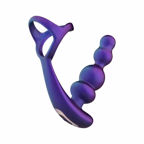 Анальний вібратор з ерекційним кільцем Hueman - Stellar Force Anal Beads with Cockring