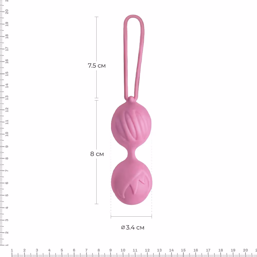 Вагінальні кульки Adrien Lastic Geisha Lastic Balls Mini Pink (S), діаметр 3,4 см, маса 85 г — фото 2