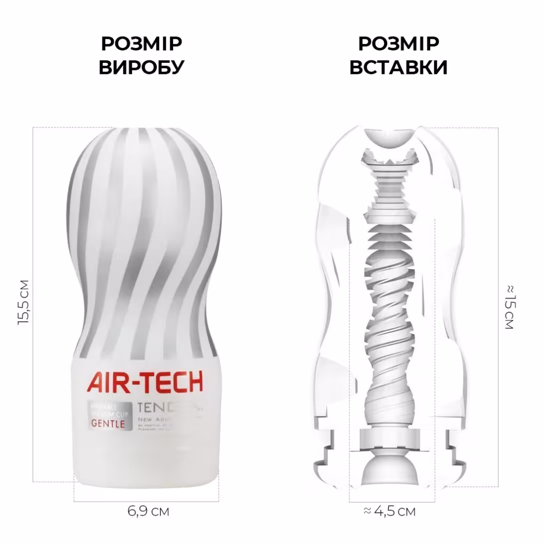 Мастурбатор Tenga Air-Tech Gentle, більш висока аеростимуляція та всмоктувальний ефект — фото 2