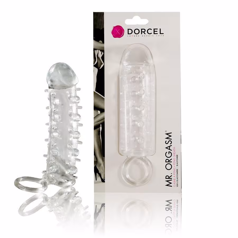 Насадка на член Dorcel Mr. Orgasm з кільцем для мошонки, ультрастимулювальний рельєф — фото 4
