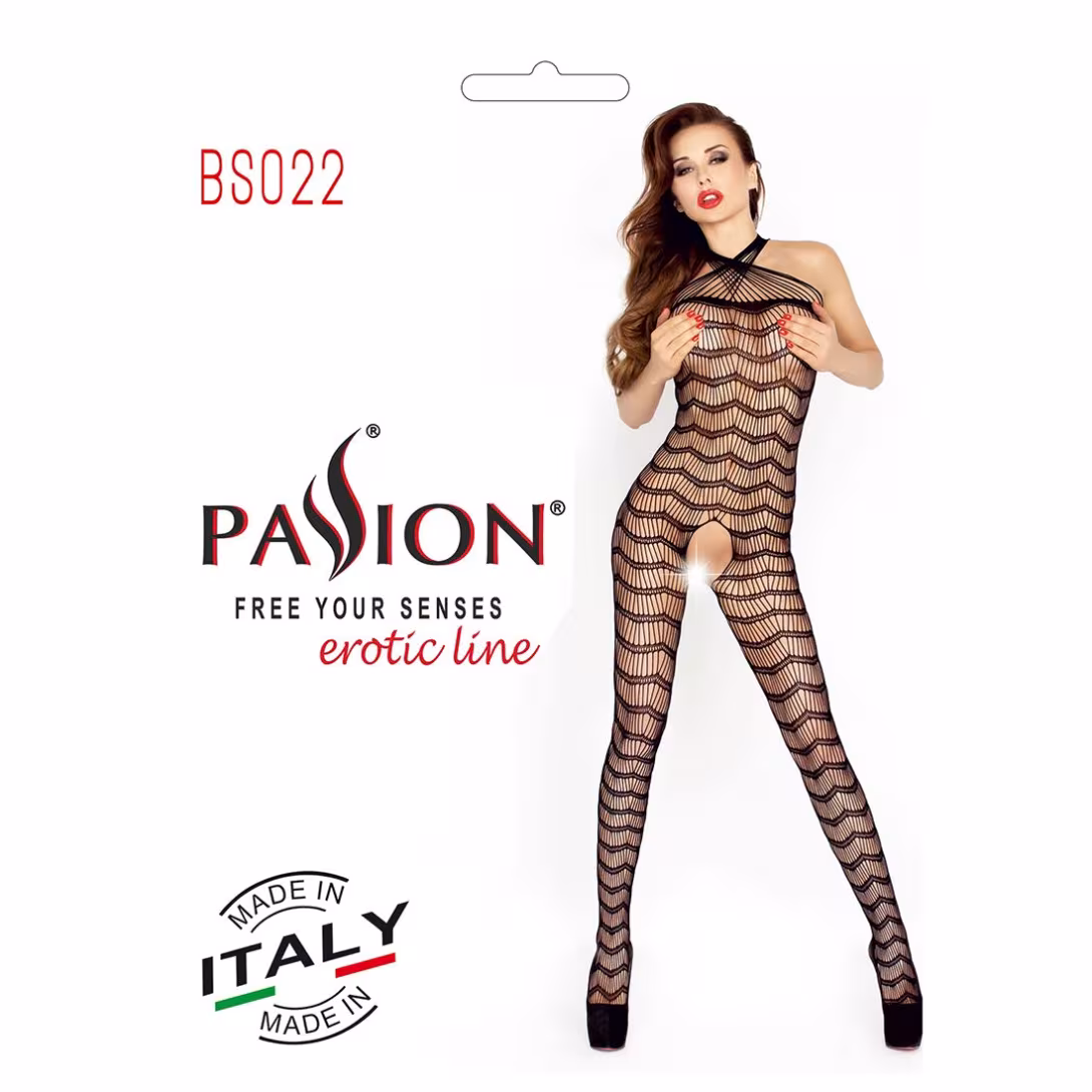 Бодістокінг Passion BS022 black, комбінезон — фото 6