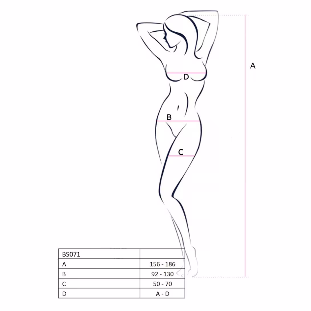Бодістокінг Passion BS071 white, комбінезон на бретелях — фото 4