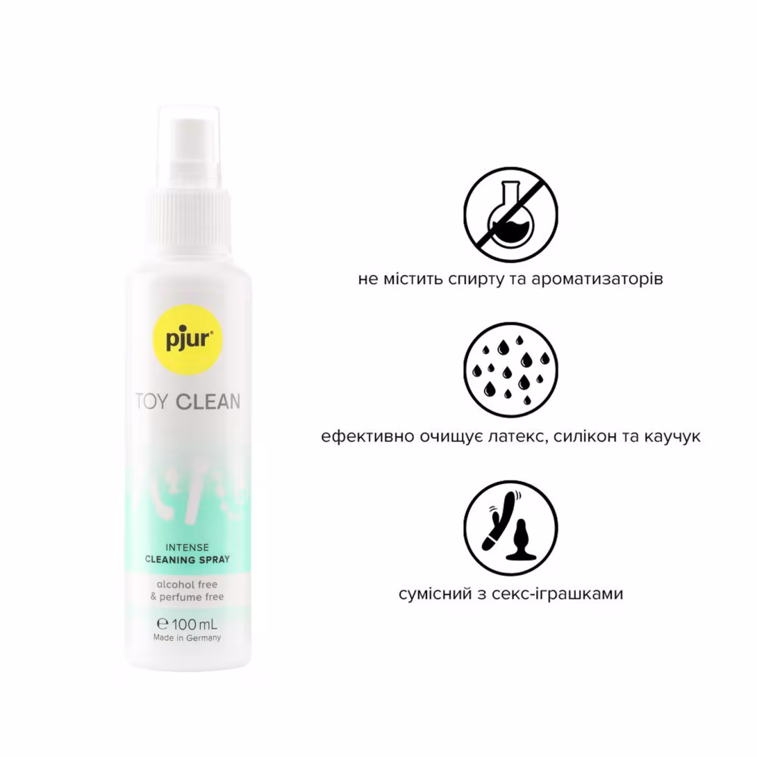 Антибактеріальний спрей для секс-іграшок pjur Toy Clean 100 мл, без спирту, делікатний — фото 2