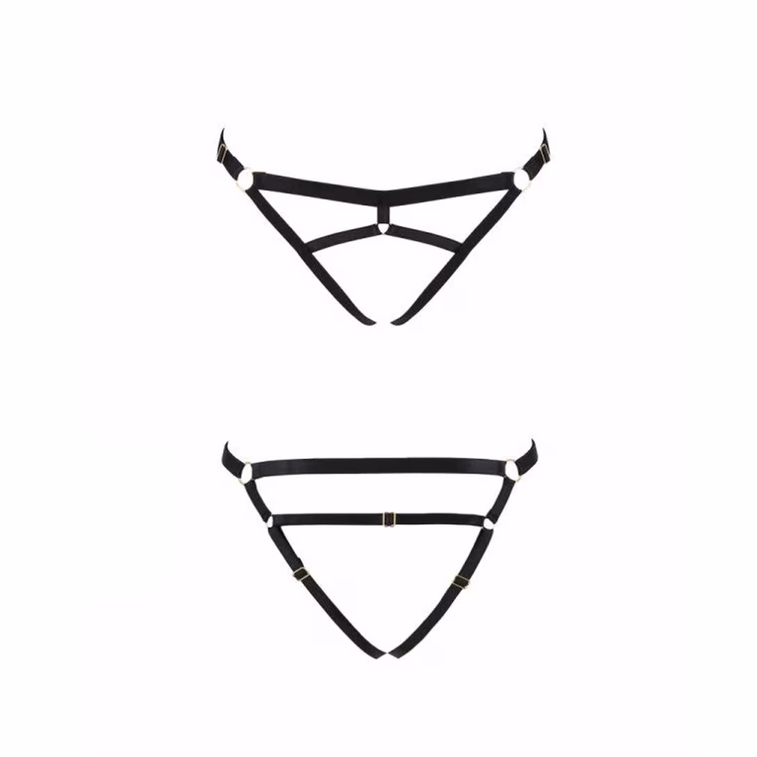 Трусики-стрінги зі стреп Passion Exclusive KELIS THONG S/M, black — фото 5