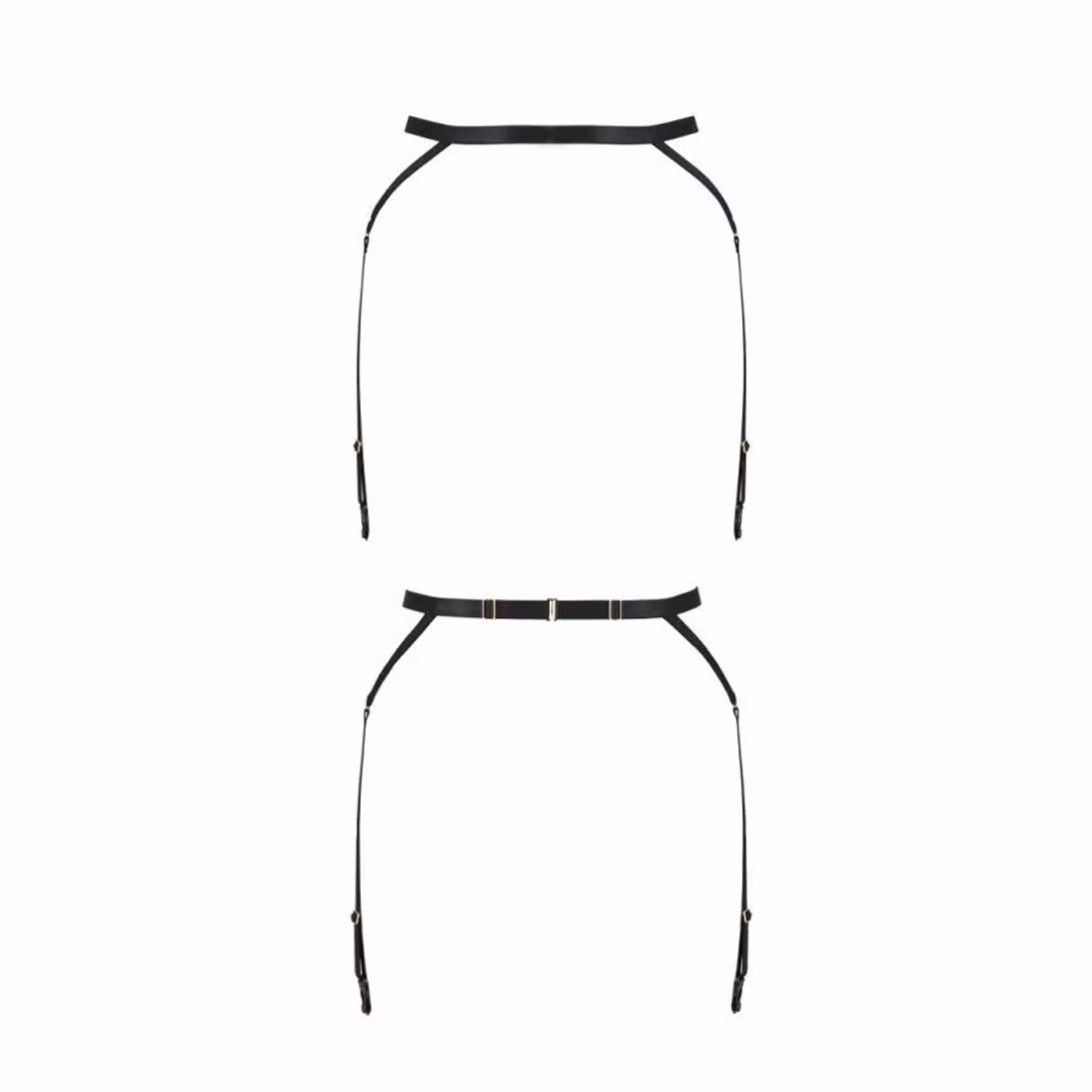 Пояс-стрепи з підв'язками для панчох Passion Exclusive MEGGY GARTER BELT S/M, black — фото 5
