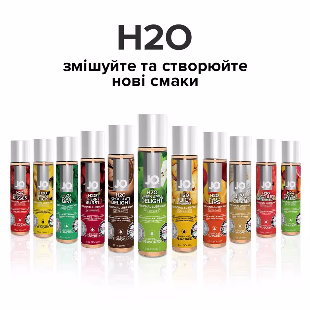 Змазка на водній основі JO H2O — Green Apple (30 мл) без цукру, рослинний гліцерин — фото 5