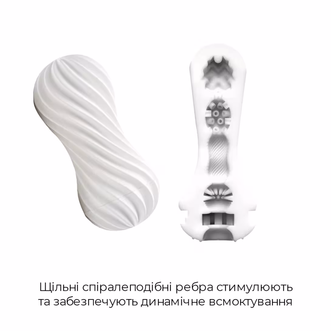 Мастурбатор Tenga Flex Silky White зі змінною інтенсивністю, можна скручувати — фото 4