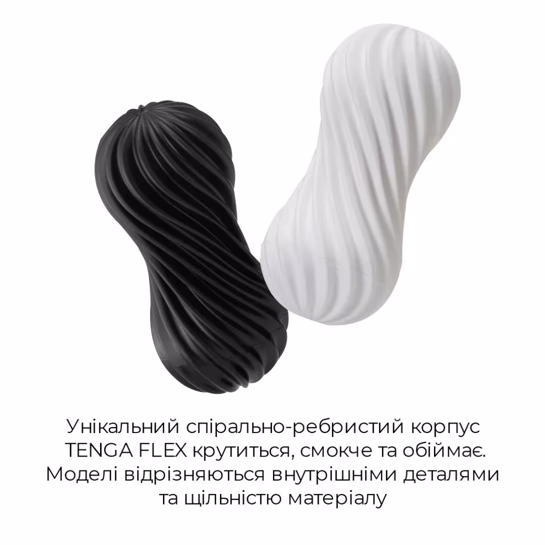 Мастурбатор Tenga Flex Silky White зі змінною інтенсивністю, можна скручувати — фото 3