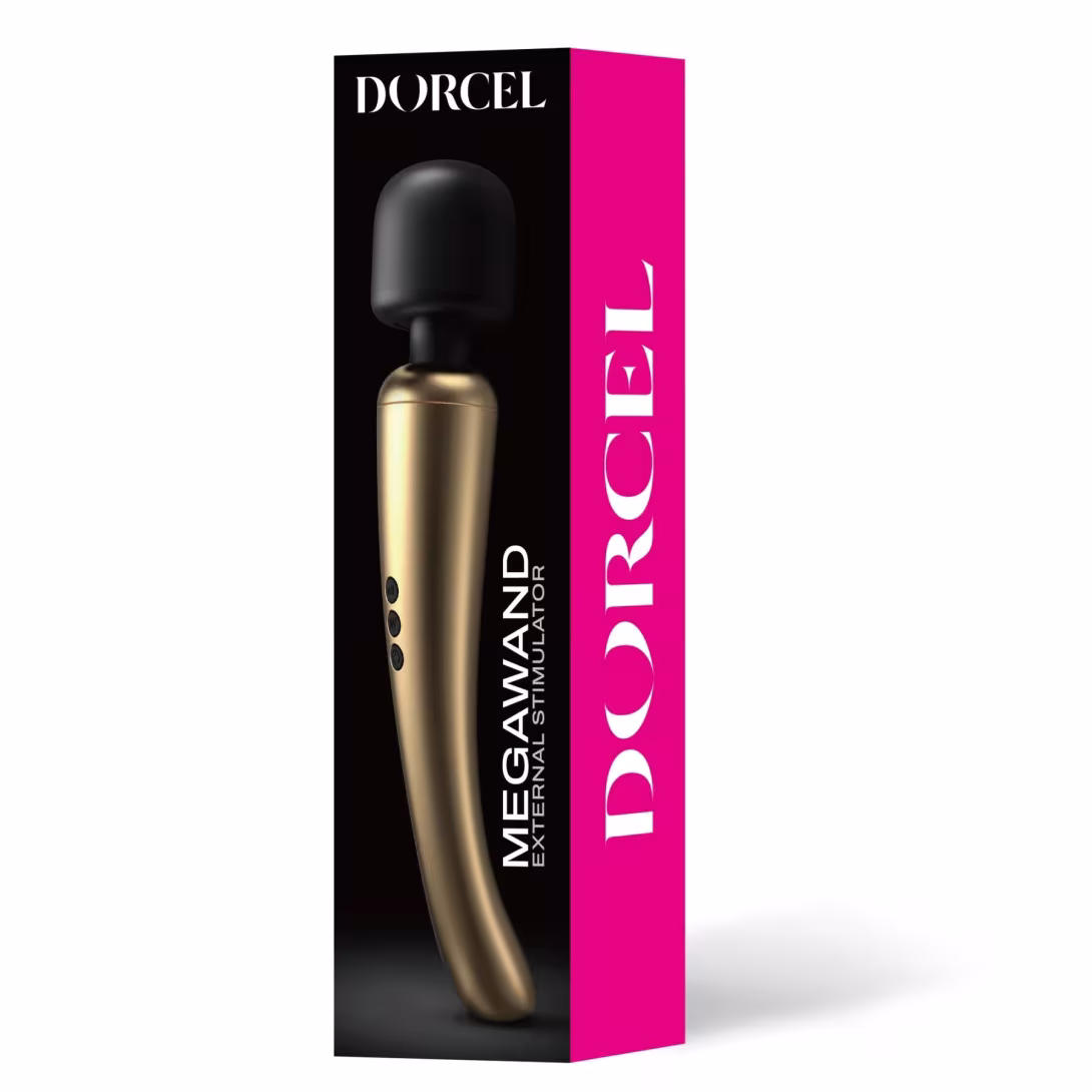 Потужний вібромасажер Dorcel Megawand Gold який перезаряджається, 160 режимів — фото 4