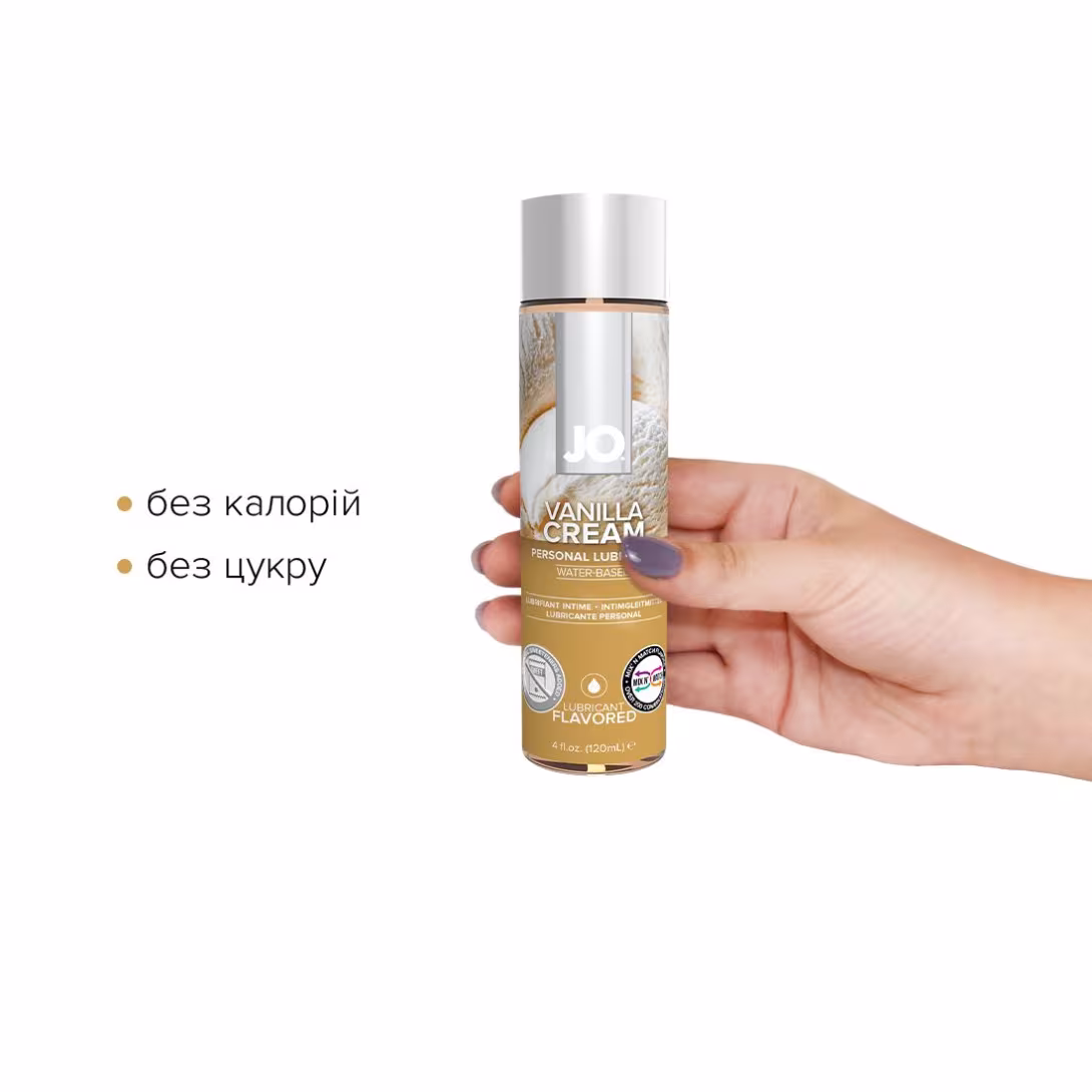 Змазка на водній основі JO H2O — Vanilla Cream (120 мл) без цукру, рослинний гліцерин — фото 2