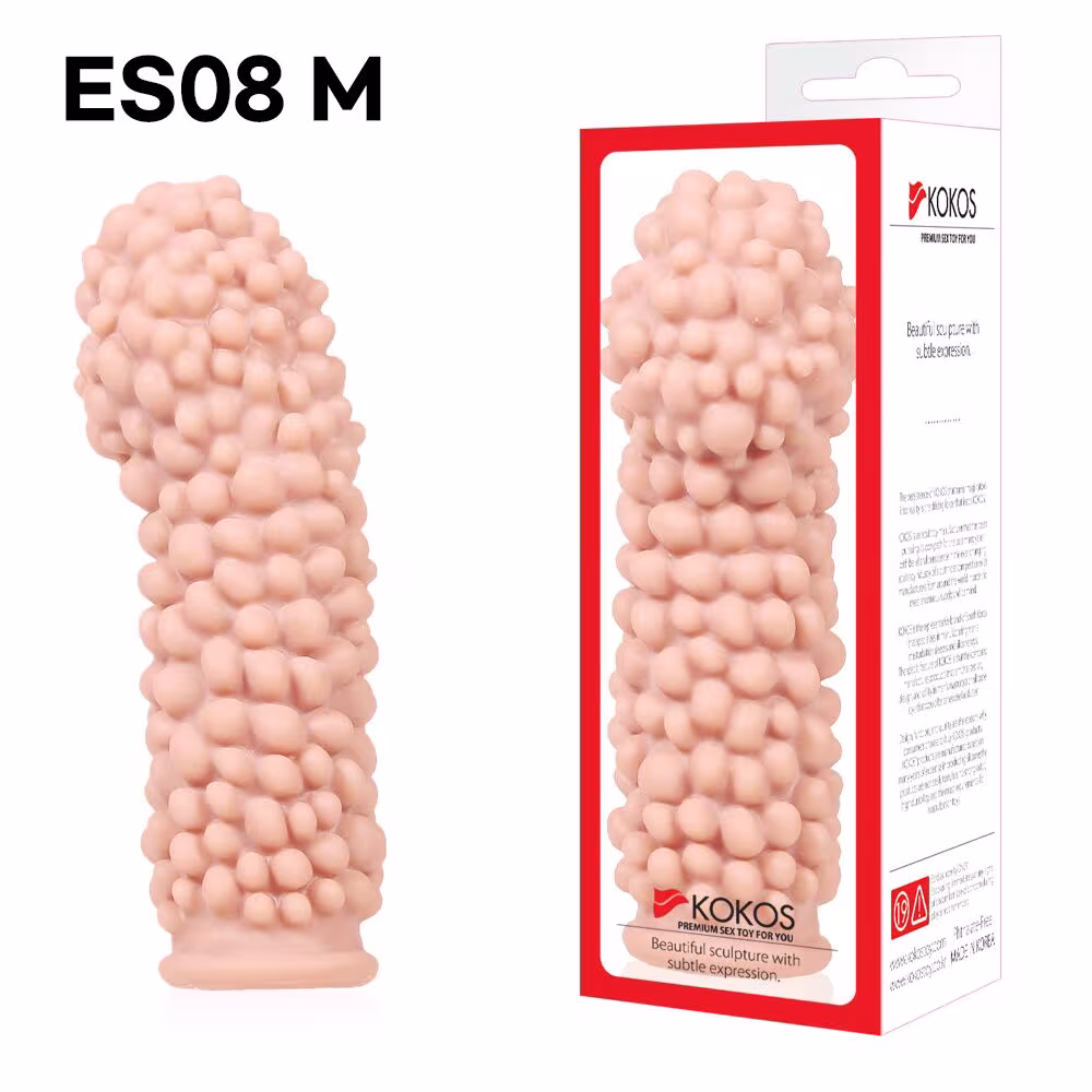 Насадка на член Kokos Extreme Sleeve ES.08 розмір M, потовщувальна, стимулюючий рельєф — фото 3