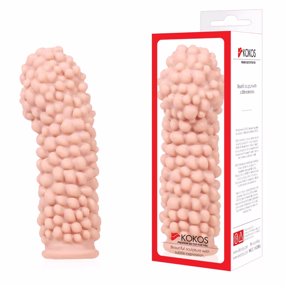 Насадка на член Kokos Extreme Sleeve ES.08 розмір M, потовщувальна, стимулюючий рельєф — фото 4