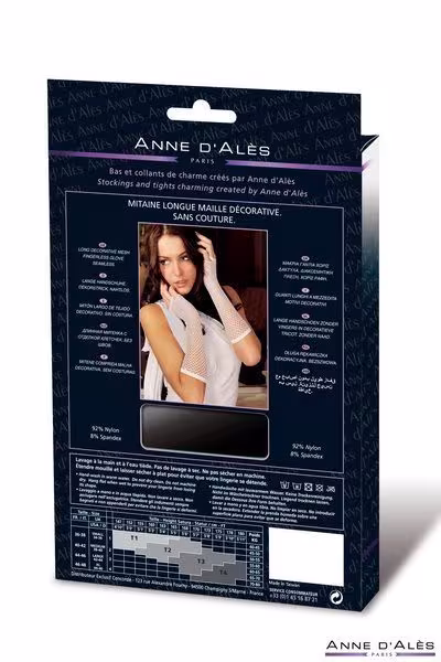 Мітенки сітка Anne De Ales White — фото 3