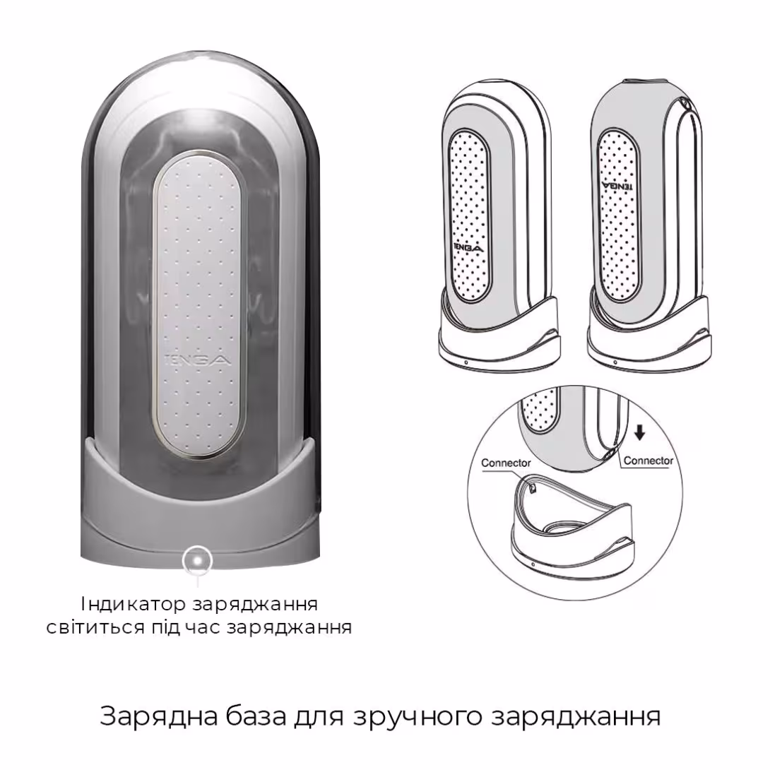Вібромастурбатор Tenga Flip Zero Electronic Vibration White, змінна інтенсивність, розкладний — фото 7