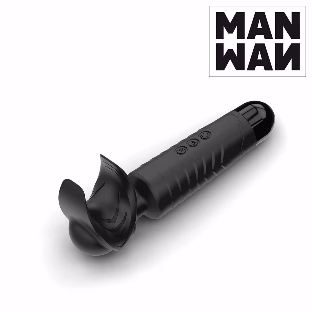 Мастурбатор-вібромасажер Manwan MAN.WAND, відмінно для пар, вібро-мінет, 20 режимів — фото 5