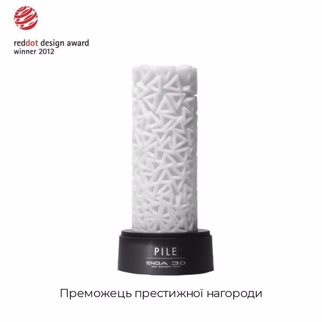 Мастурбатор Tenga 3D Pile, дуже ніжний, з антибактеріального еластомеру зі сріблом — фото 3