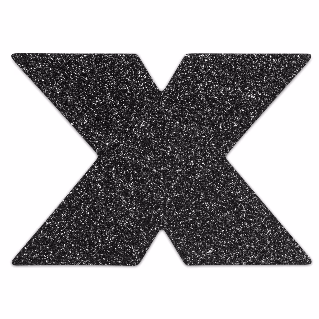 Пестіс стікіні Bijoux Indiscrets Flash Cross Black, наліпки на соски — фото 2