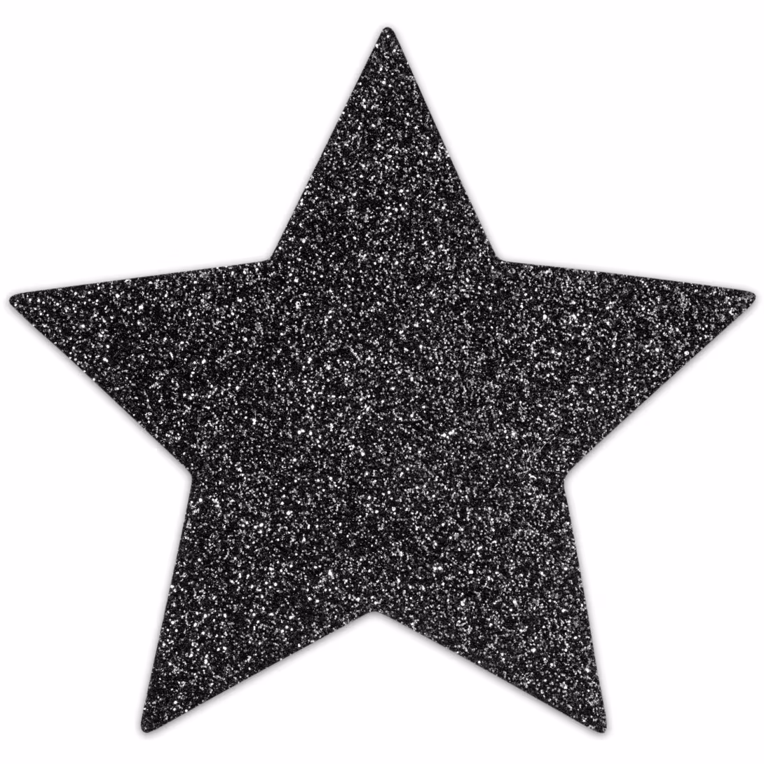 Пестіс - стикини Bijoux Indiscrets - Flash Star Black, наклейки на соски — фото 2