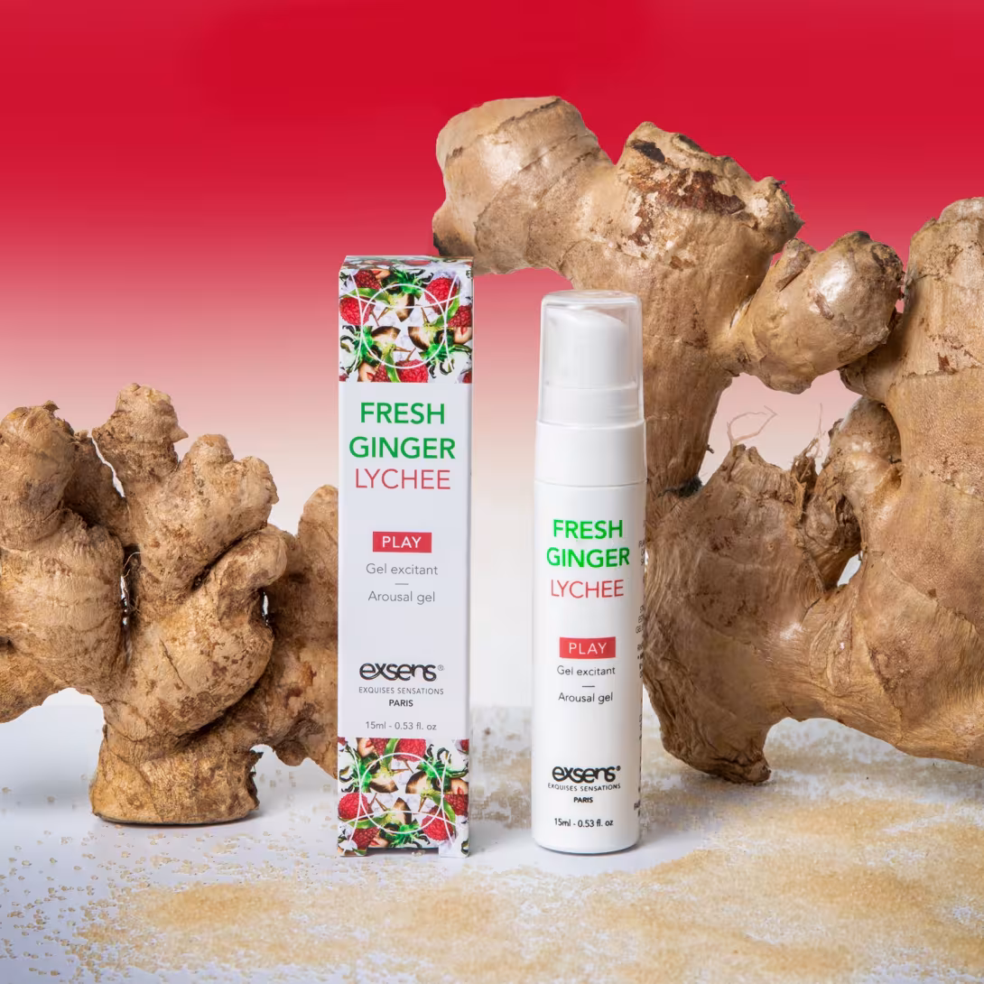 Стимулювальний гель EXSENS Kissable Fresh Ginger Litchi 15мл, можна для поцілунків, охолоджувальний — фото 4