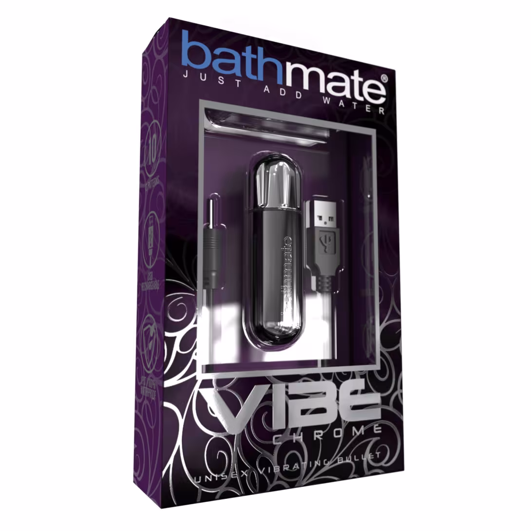 Вібропуля Bathmate Vibe Bullet Chrome, глибока потужна вібрація — фото 3