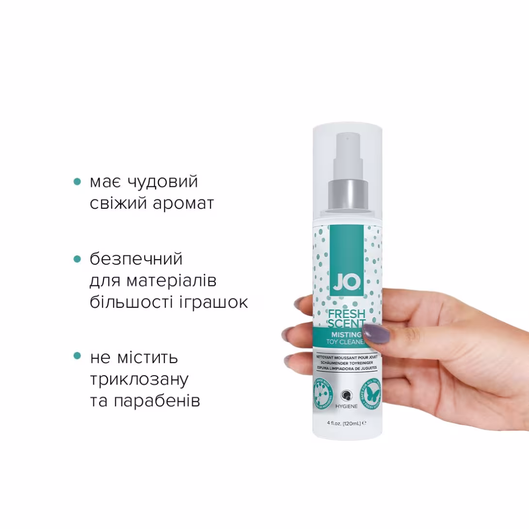 Засіб для чищення JO Fresh Scent Misting Toy Cleaner (120 мл) з ароматом свіжості — фото 2