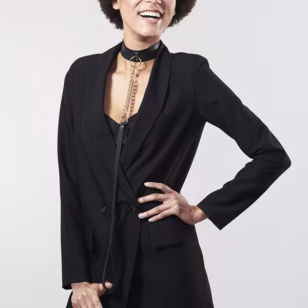 Чокер Bijoux Indiscrets MAZE – Wide Chocker Black — фото 8