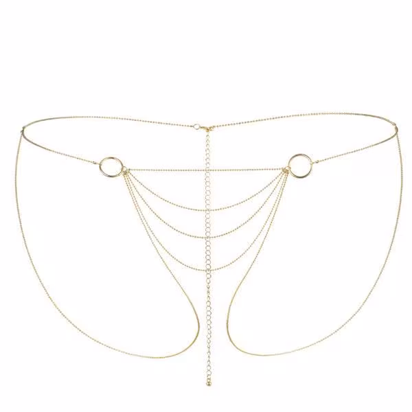 Ланцюжок-трусики Bijoux Indiscrets Magnifique Bikini Chain – Gold, прикраса для тіла — фото 2