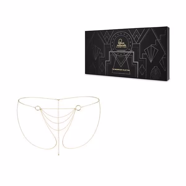 Ланцюжок-трусики Bijoux Indiscrets Magnifique Bikini Chain – Gold, прикраса для тіла — фото 4