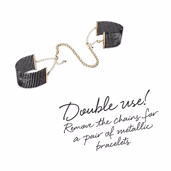 Наручники Bijoux Indiscrets Desir Metallique Handcuffs - Black, металеві, стильні браслети — фото 5