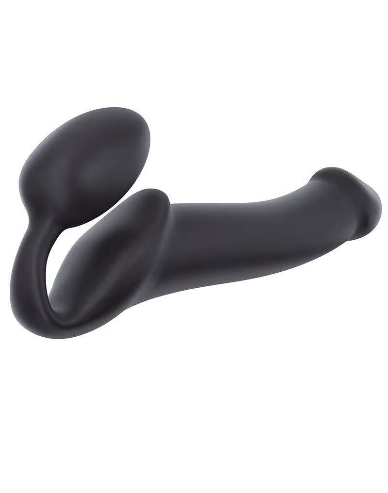 Безремінний страпон Strap-On-Me Black XL, повністю регульований, діаметр 4,5 см — фото 2