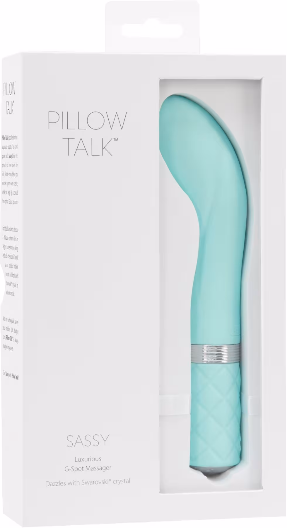 Розкішний вібратор Pillow Talk - Sassy Teal з кристалом Сваровські для точки G, подарункова упаковка — фото 7