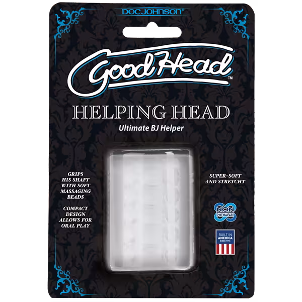 Мастурбатор Doc Johnson GoodHead - Helping Head ULTRASKYN, супер помічниця для мінету — фото 2