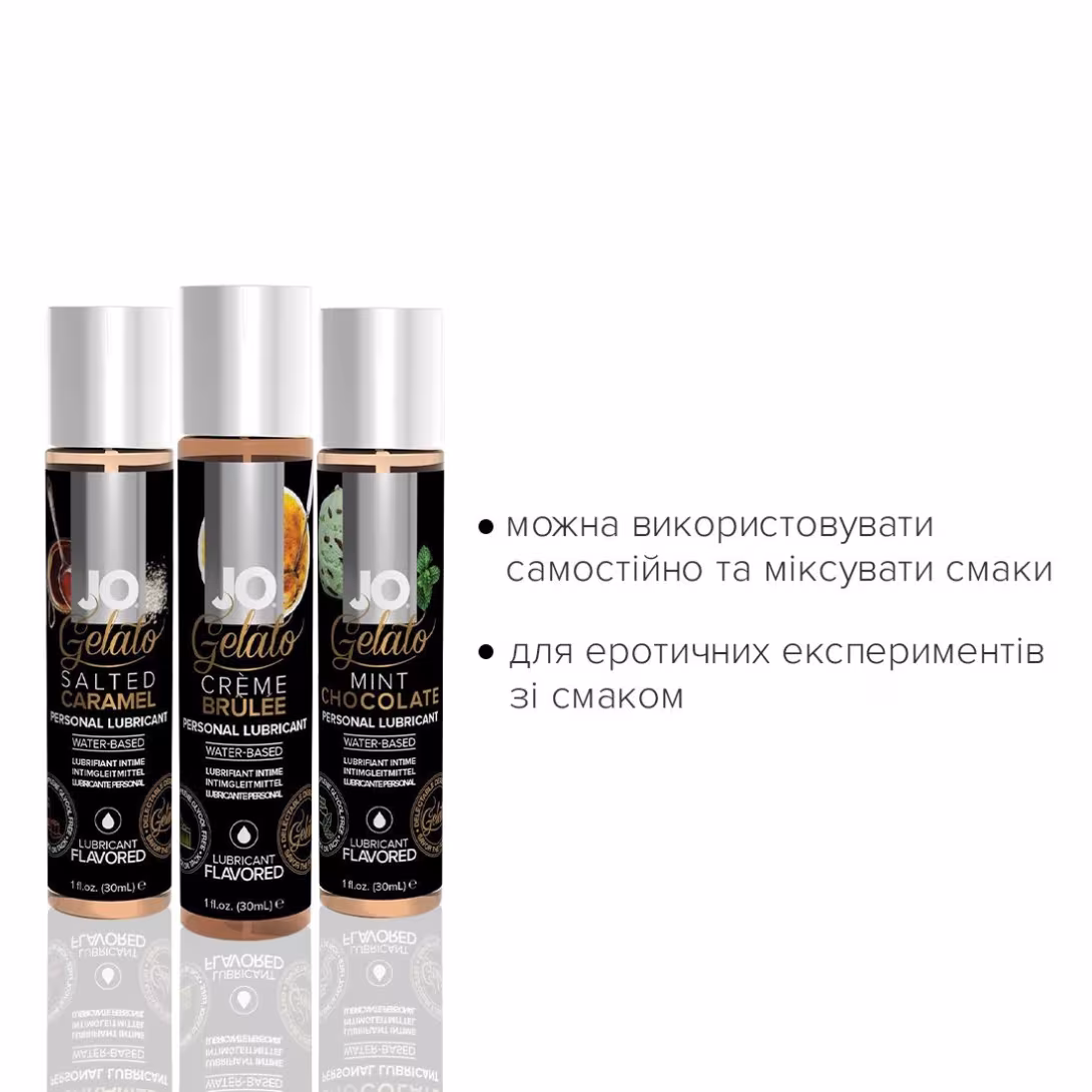 Набір JO Tri-Me Triple Pack — Gelato (3×30 мл) три різні смаки серії Джелато — фото 2