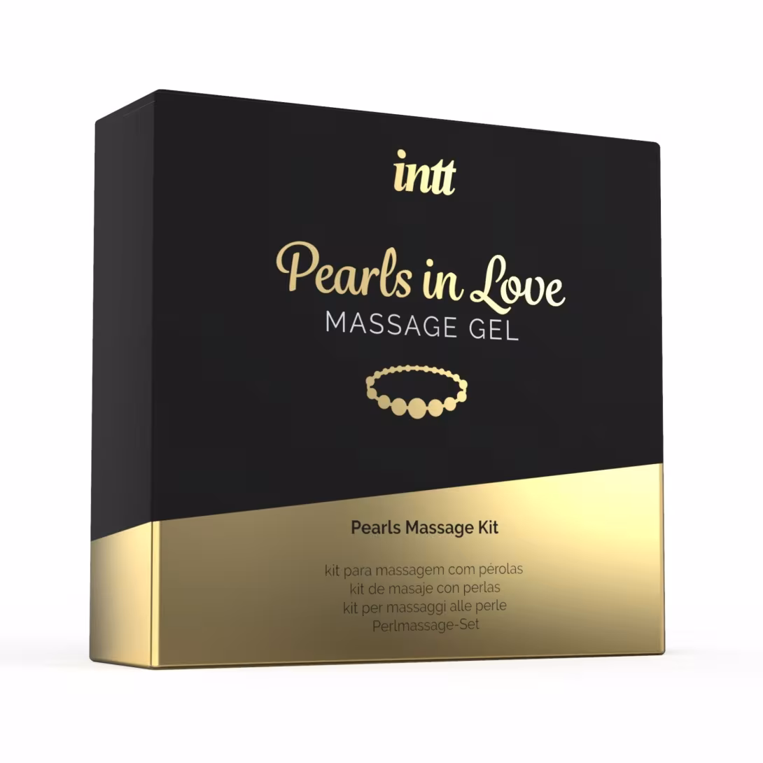 Набір для перлинного масажу Intt Pearls in Love: намисто та силіконовий масажний гель — фото 3