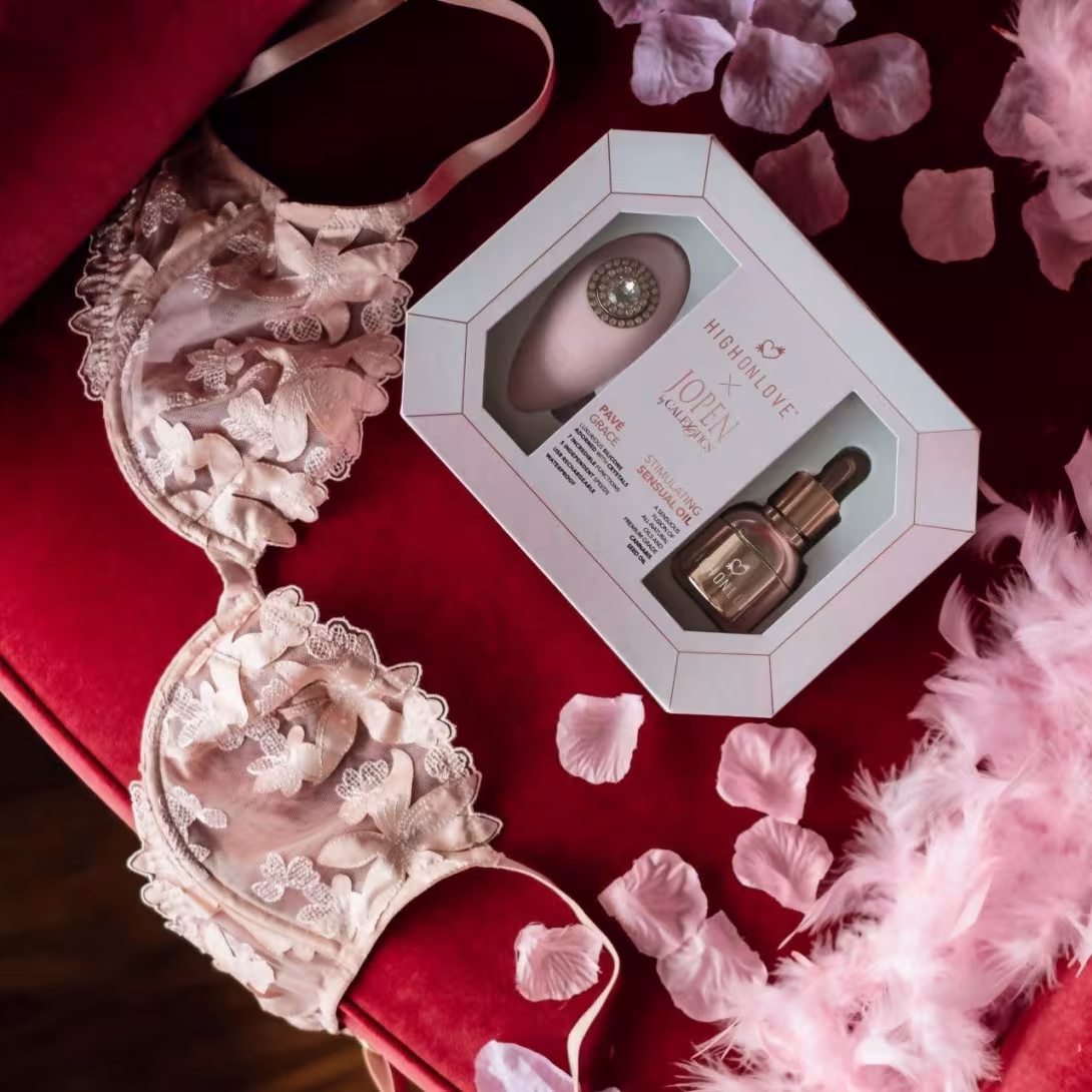 Подарунковий набір HighOnLove & JOPEN: Objects of Desire (краплі для клітора і вібратор з кристалами) — фото 4