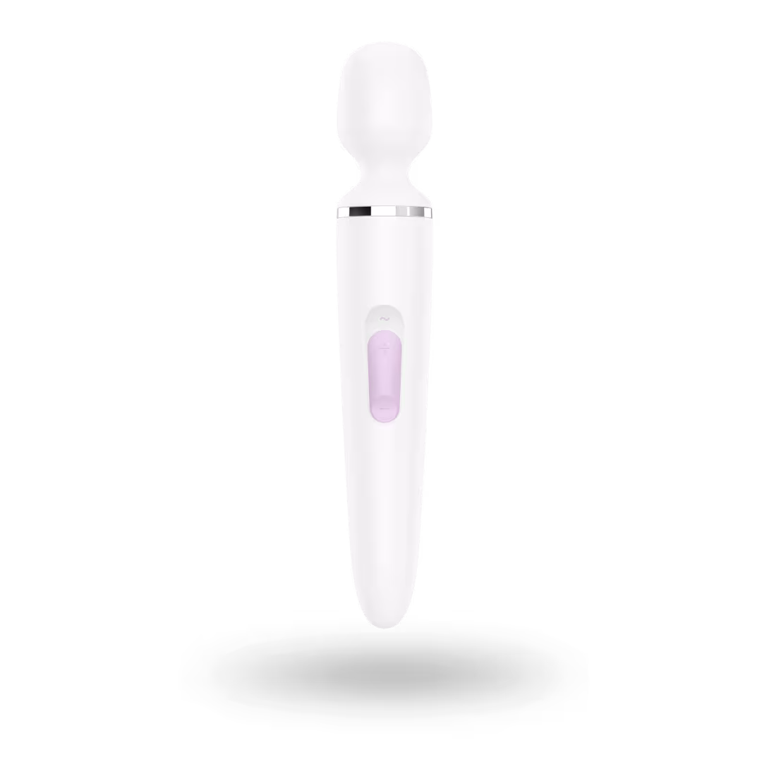 Вібромасажер Satisfyer Wand-er Woman (White/Chrome), водонепроникний, потужний, розмір XXL — фото 5