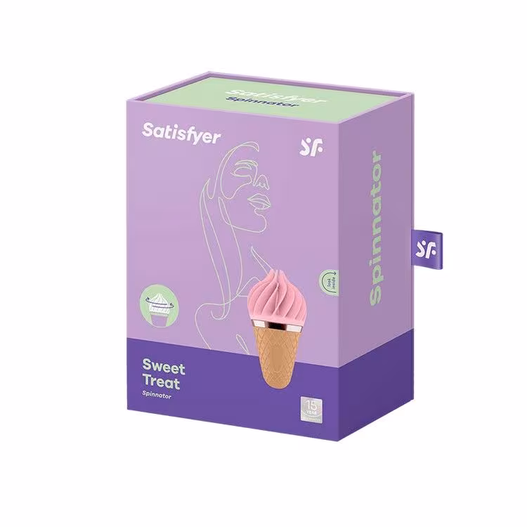 Морозиво-спінатор Satisfyer Lay-On - Sweet Treat Pink/Brown, 10 режимів роботи, водонепроникний — фото 2
