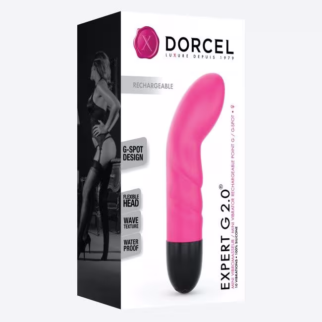 Вібратор Dorcel Expert G 2.0 Magenta для точки G, що перезаряджається — фото 3
