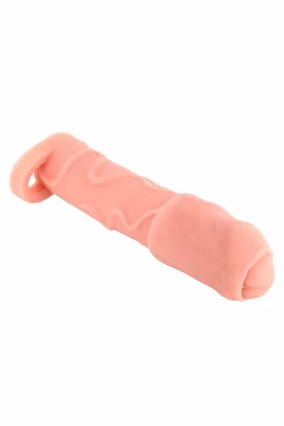 Насадка на член Real Body — Real Extender DICKY із закритою головкою та кільцем для мошонки — фото 2