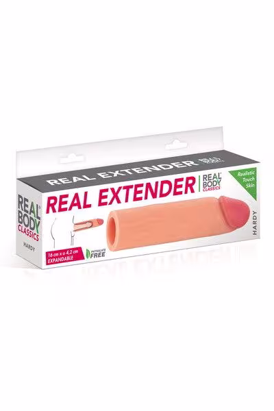 Насадка на член Real Body — Real Extender HARDY з відкритою головкою — фото 3