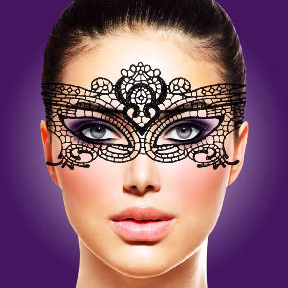 Ажурна маска на обличчя RIANNE S - Masque III зі стрічками-зав'язками — фото 6