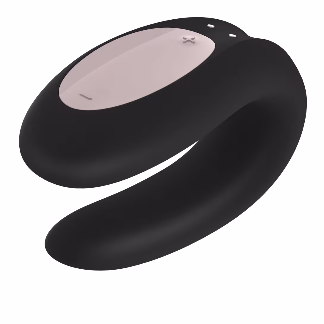 Смарт-вібратор для пар Satisfyer Double Joy Black із широким кліторальним стимулятором — фото 4