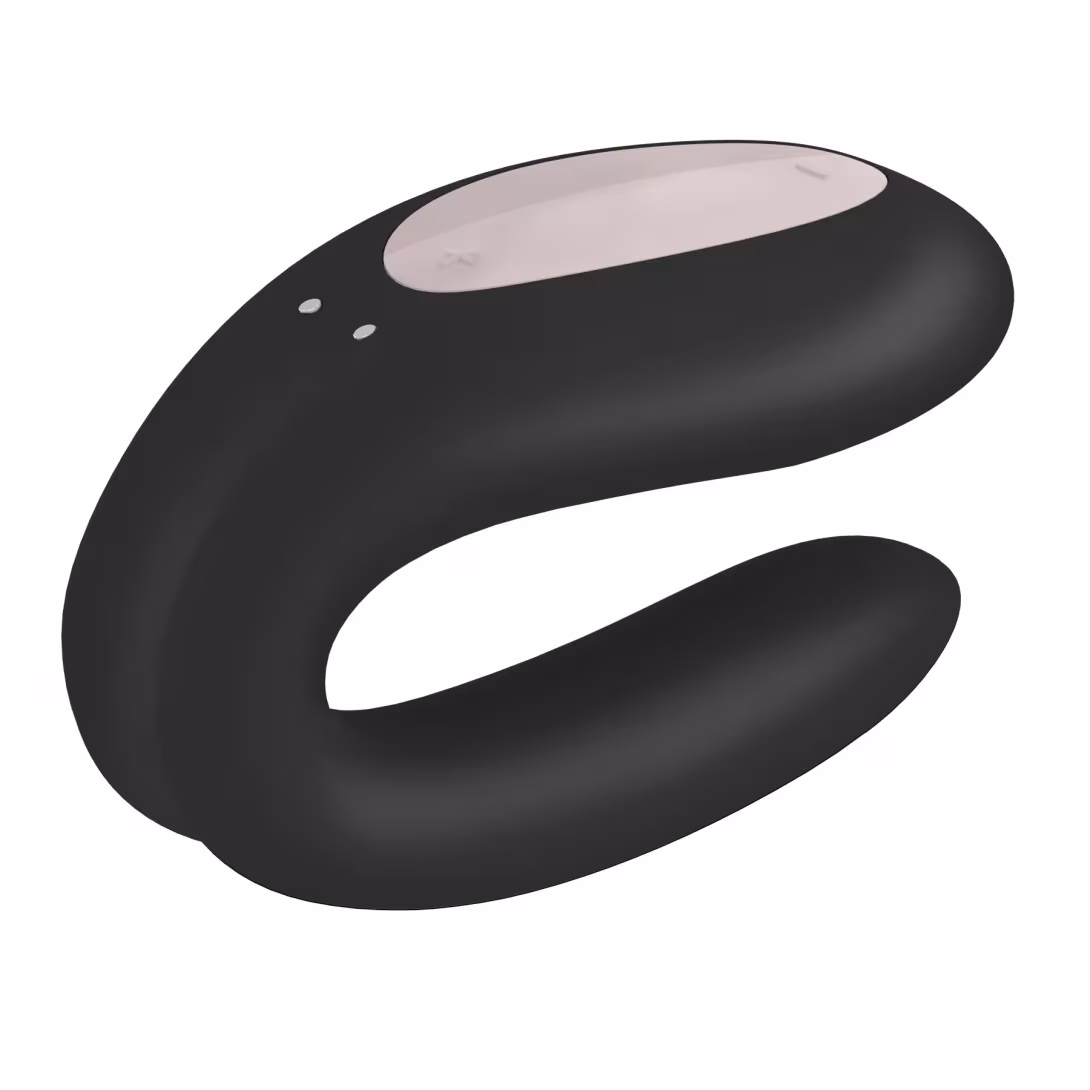 Смарт-вібратор для пар Satisfyer Double Joy Black із широким кліторальним стимулятором — фото 6