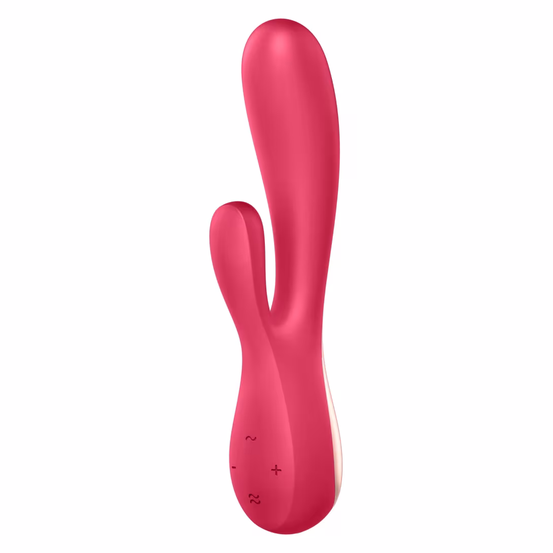 Смарт вібратор-кролик Satisfyer Mono Flex Red, 2 мотори, керування через інтернет — фото 2