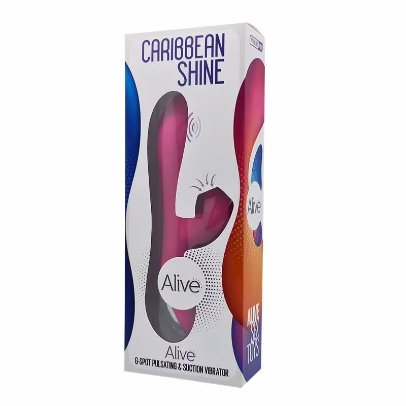 Вібратор-кролик 3 в 1 з вакуумом і пульсівною стимуляцією точки G Alive Caribbean Shine Magenta — фото 2
