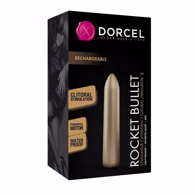 Перезаряджувана віброкуля Dorcel Rocket Bullet Gold — фото 3